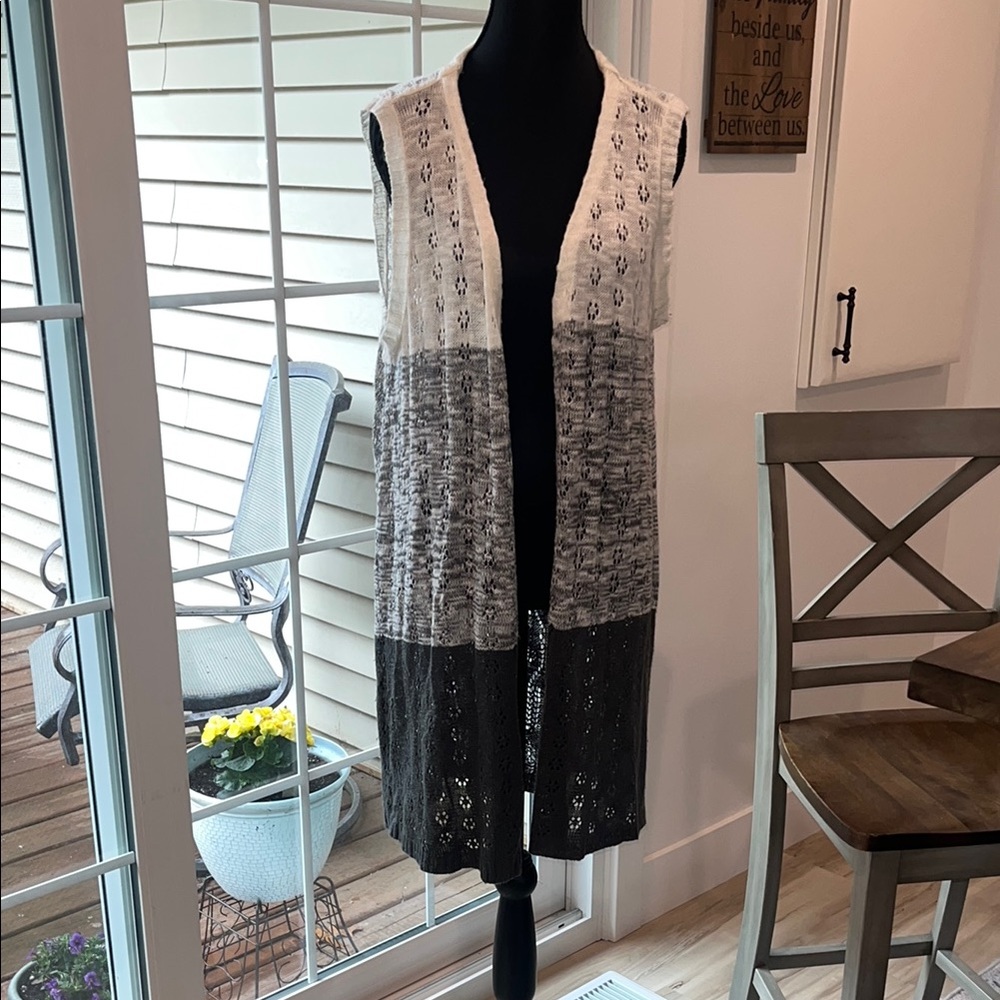 Cato sleeveless Color Block Cardigan
